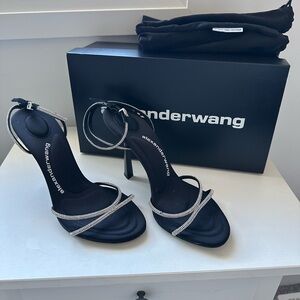 Alexander Wang Black Heels with Silver Detailing
